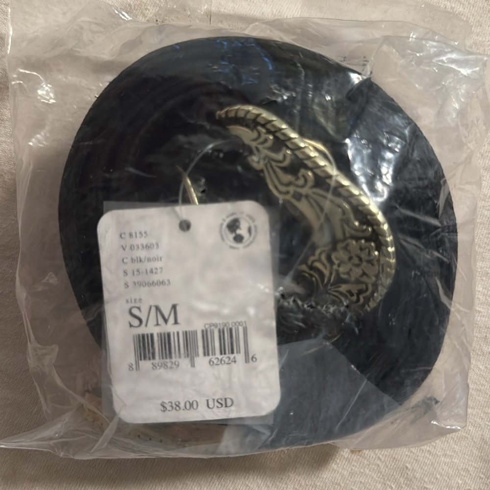 NWT Free People Black Rock Western Belt by Free People, Black, S/M